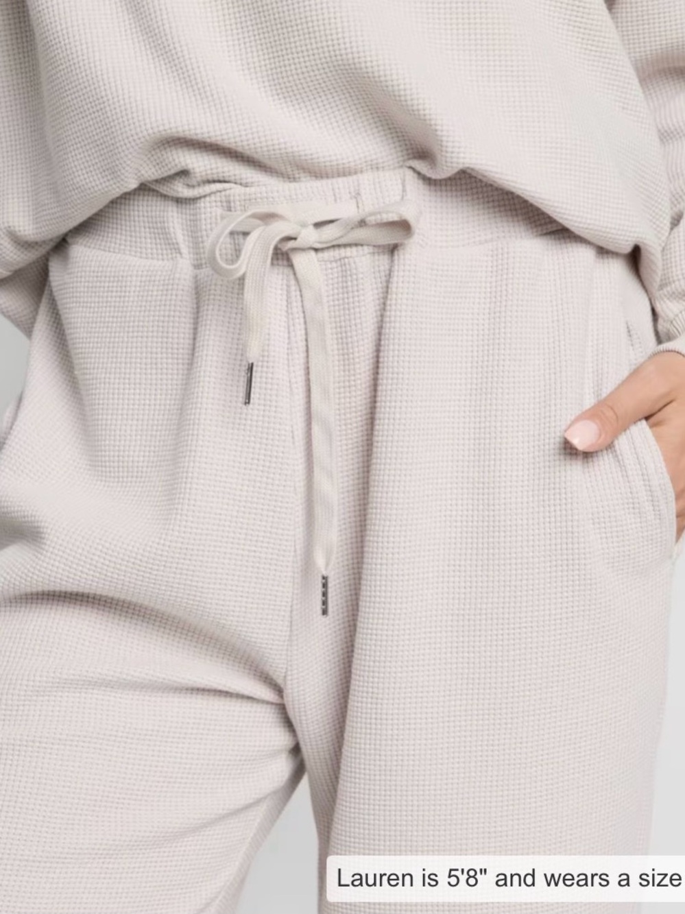 Comfrt Waffle Lounge Knit Wide Leg Pants XS Gray (unisex)